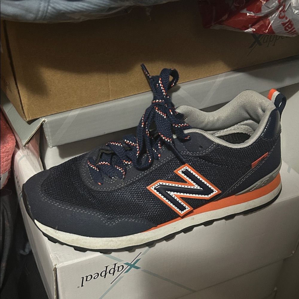 New Balance Dark Blue and Bright Orange Shoes
